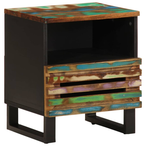 VidaXL (solid reclaimed wood, 1 pcs) vidaXL Bedside Cabinets Nightstand Bed Side Table 2 pcs Solid Wood Acacia