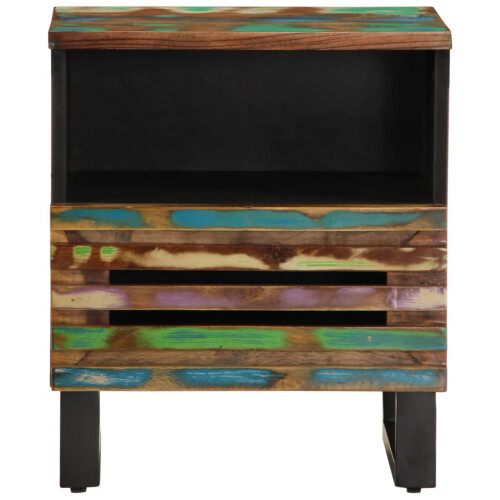 VidaXL (solid reclaimed wood, 1 pcs) vidaXL Bedside Cabinets Nightstand Bed Side Table 2 pcs Solid Wood Acacia 2