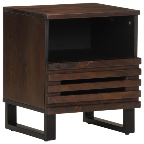 VidaXL (solid mango wood, 2 pcs) vidaXL Bedside Cabinets Nightstand Bed Side Table 2 pcs Solid Wood Acacia 1