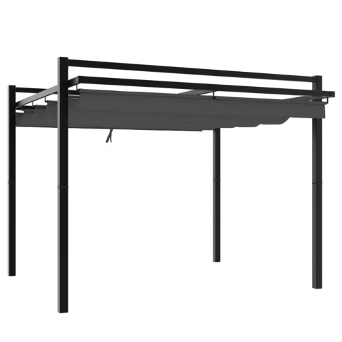 VidaXL vidaXL Gartenpavillon mit Ausziehbarem Dach Anthrazit 3x3 m Aluminium 1
