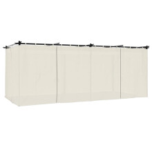 vidaXL Pavillon mit Vorhängen Creme 6x3 m Stahl