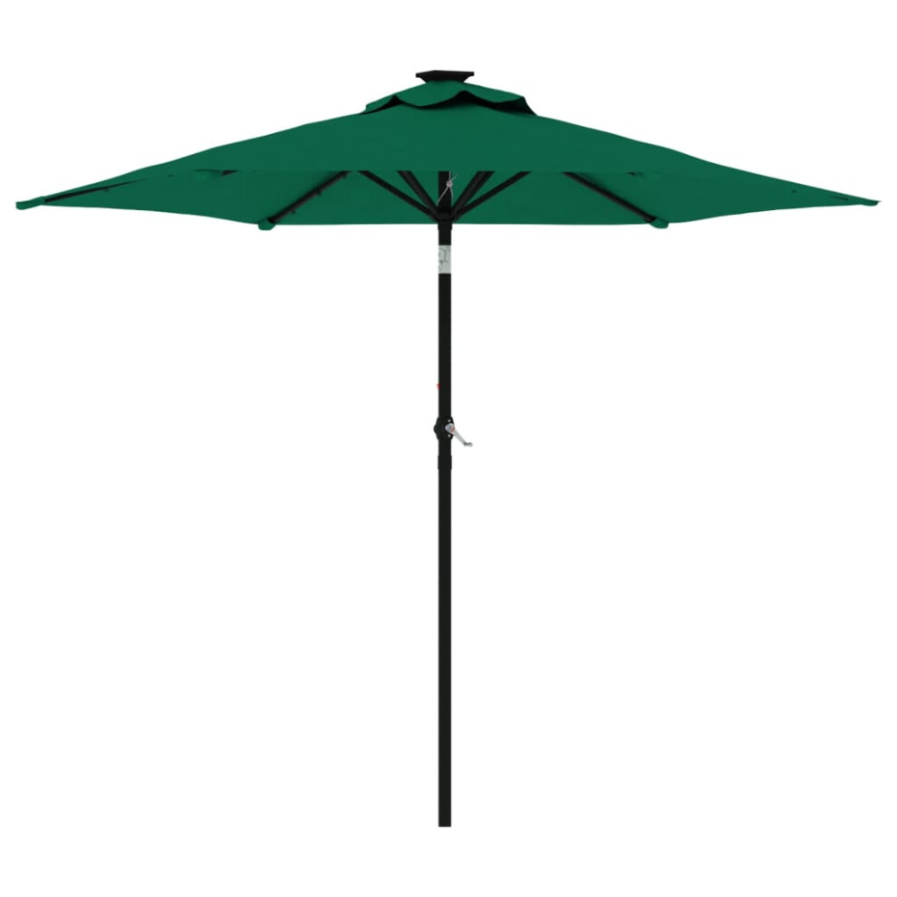 Vidaxl (Green) Garden Parasol With Steel Pole Patio Umbrella Sun Parasol Bordeaux Red