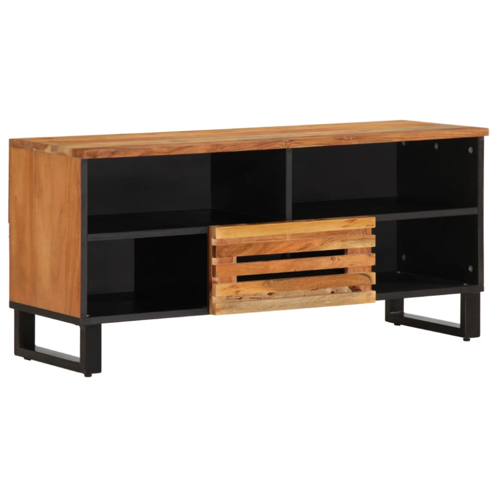 Vidaxl (Light Brown, Solid Acacia Wood) Tv Cabinet Tv Stand Entertainment Centre Tv Unit Brown Solid Wood Mango