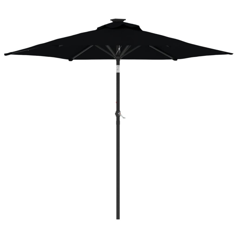 Vidaxl (Black) Garden Parasol With Steel Pole Patio Umbrella Sun Parasol Bordeaux Red