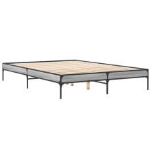 (grey sonoma, 150 x 200 cm/ 30 cm) vidaXL Bed Frame Home Bed Base Mattress Foundation Engineered Wood and Metal