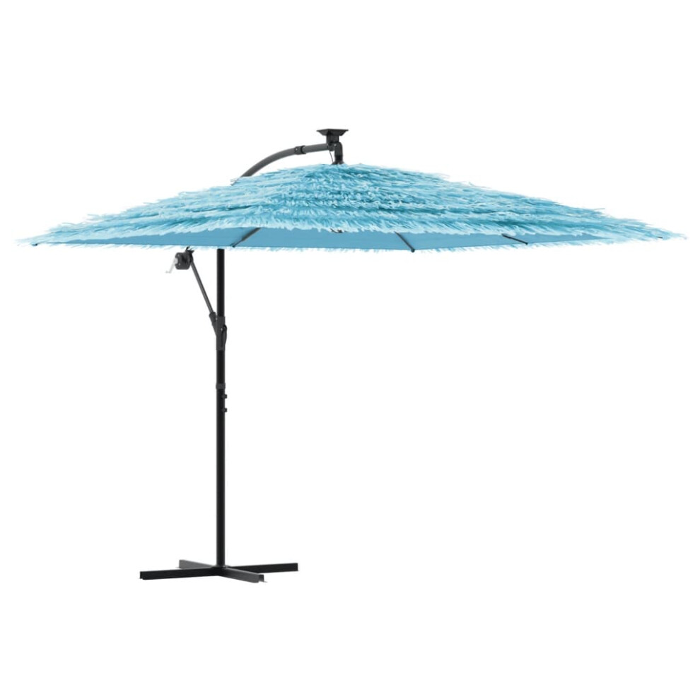 (blue, 269 x 269 x 235 cm) vidaXL Garden Parasol with Steel Pole Outdoor Umbrella Patio Sun Parasol White