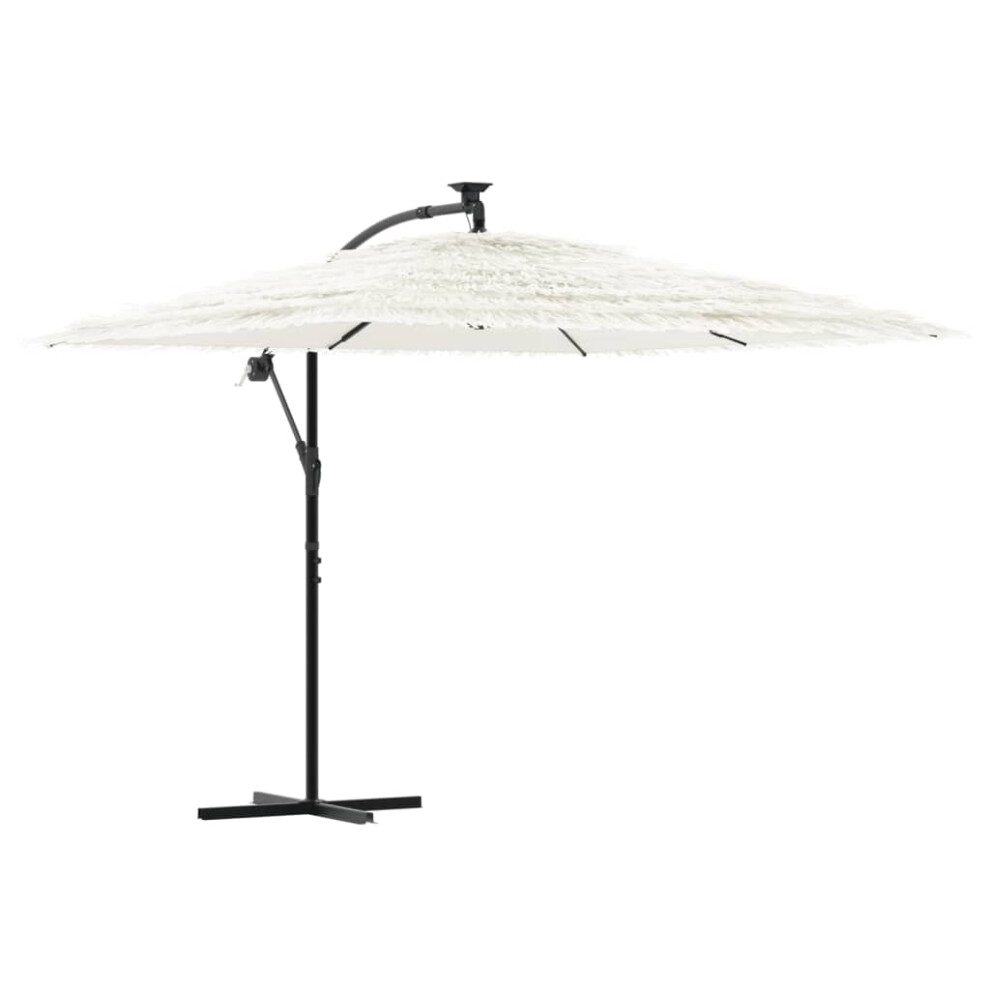 Vidaxl (White, 269 X 269 X 235 Cm) Garden Parasol With Steel Pole Outdoor Umbrella Patio Sun Parasol White