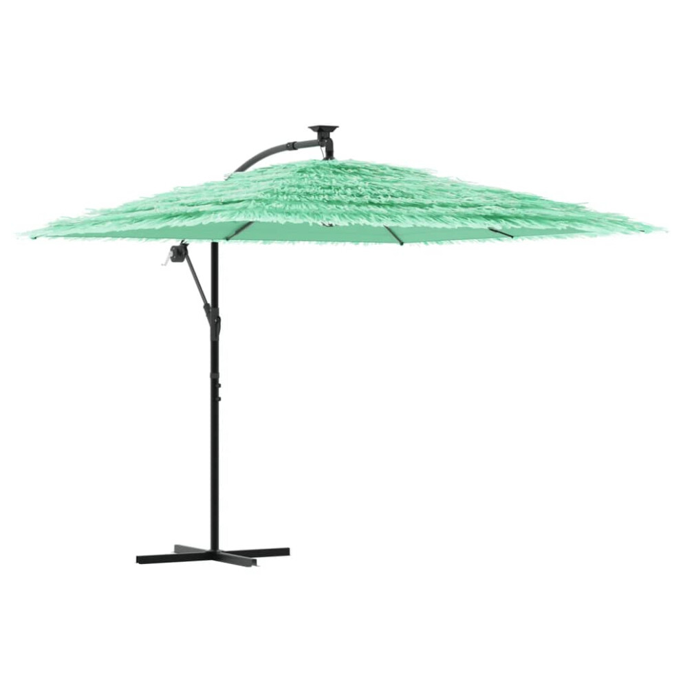 Vidaxl (Green, 269 X 269 X 235 Cm) Garden Parasol With Steel Pole Outdoor Umbrella Patio Sun Parasol White