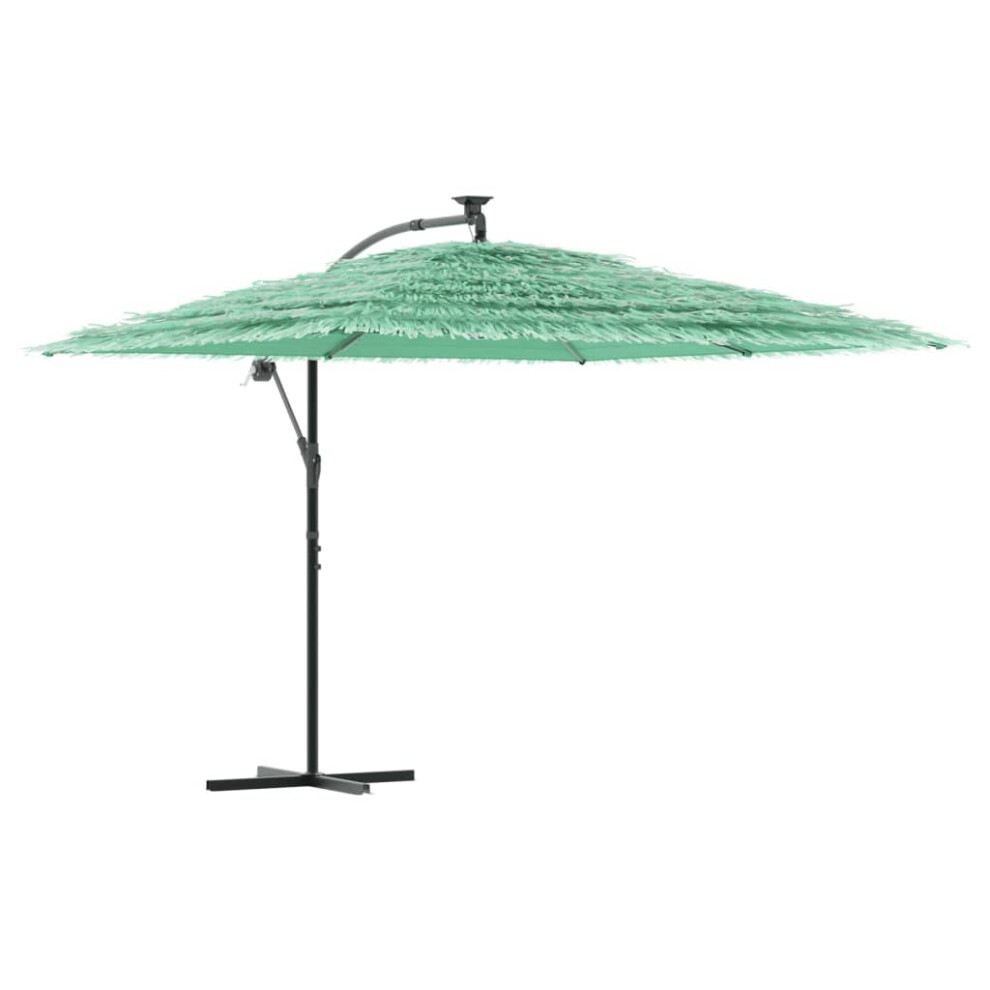 Vidaxl (Green, 290 X 290 X 238 Cm) Garden Parasol With Steel Pole Outdoor Umbrella Patio Sun Parasol White