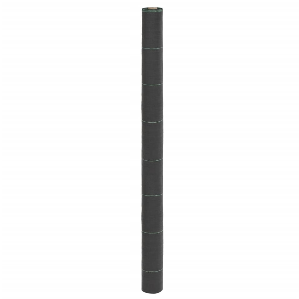 Vidaxl (1.5 X 10 M (150 G/M2)) Weed Membrane Weed Barrier Fabric Weed Control Ground Cover Black Pp