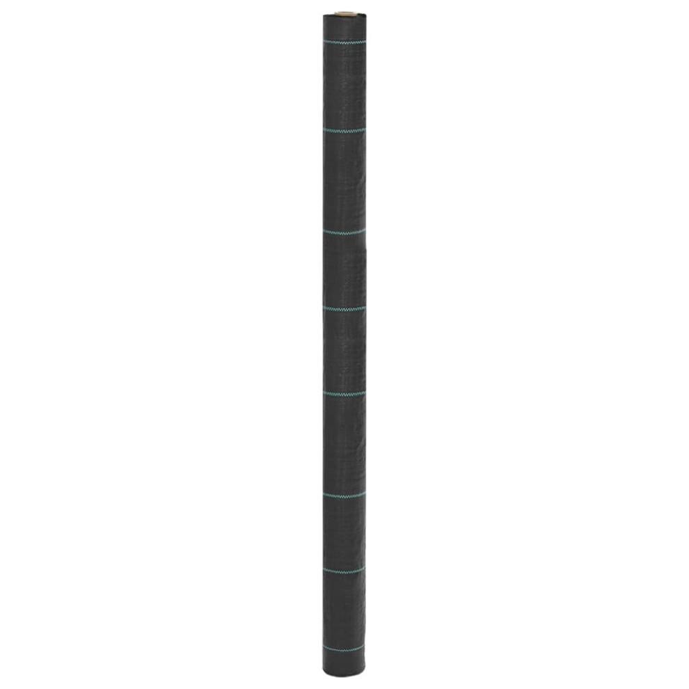 Vidaxl (1.5 X 50 M (100 G/M2)) Weed Membrane Weed Barrier Fabric Weed Control Ground Cover Black Pp