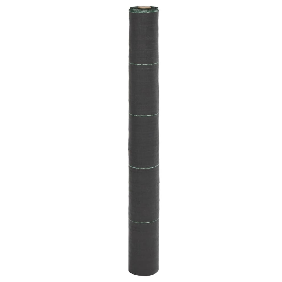Vidaxl (1 X 100 M (150 G/M2)) Weed Membrane Weed Barrier Fabric Weed Control Ground Cover Black Pp