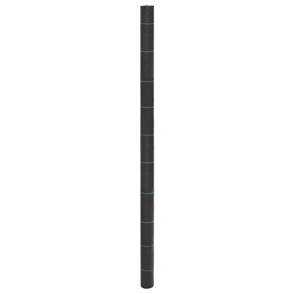 Vidaxl (2 X 10 M (100 G/M2)) Weed Membrane Weed Barrier Fabric Weed Control Ground Cover Black Pp