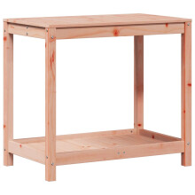 (natural douglas, 82.5 x 50 x 75 cm) vidaXL Potting Table with Shelf Potting Bench Plant Table Solid Wood Pine