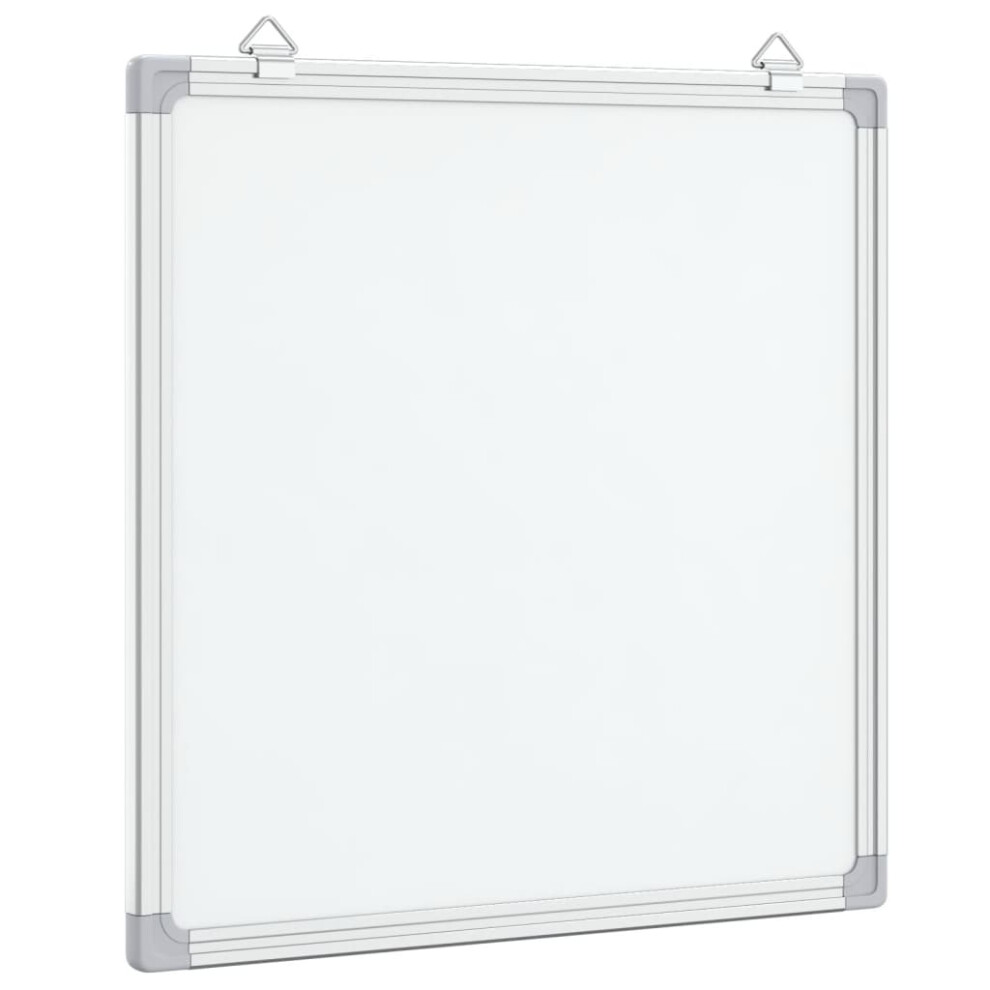 (60 x 60 x 1.7 cm) vidaXL Magnetic Whiteboard Dry Erase White Board Wall Writing Board Aluminium