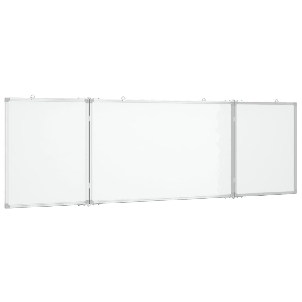 (200 x 60 x 1.7 cm) vidaXL Magnetic Whiteboard Foldable Writing Dry Erase White Board Aluminium