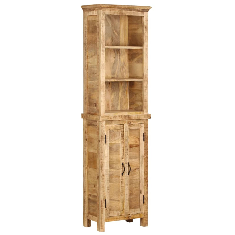 vidaXL Solid Mango Wood Bookshelf 3 Shelves Display Storage Cabinet Bookcase