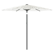(white, 223 x 223 x 213 cm) vidaXL Garden Parasol with Steel Pole Outdoor Umbrella Balcony Sun Parasol