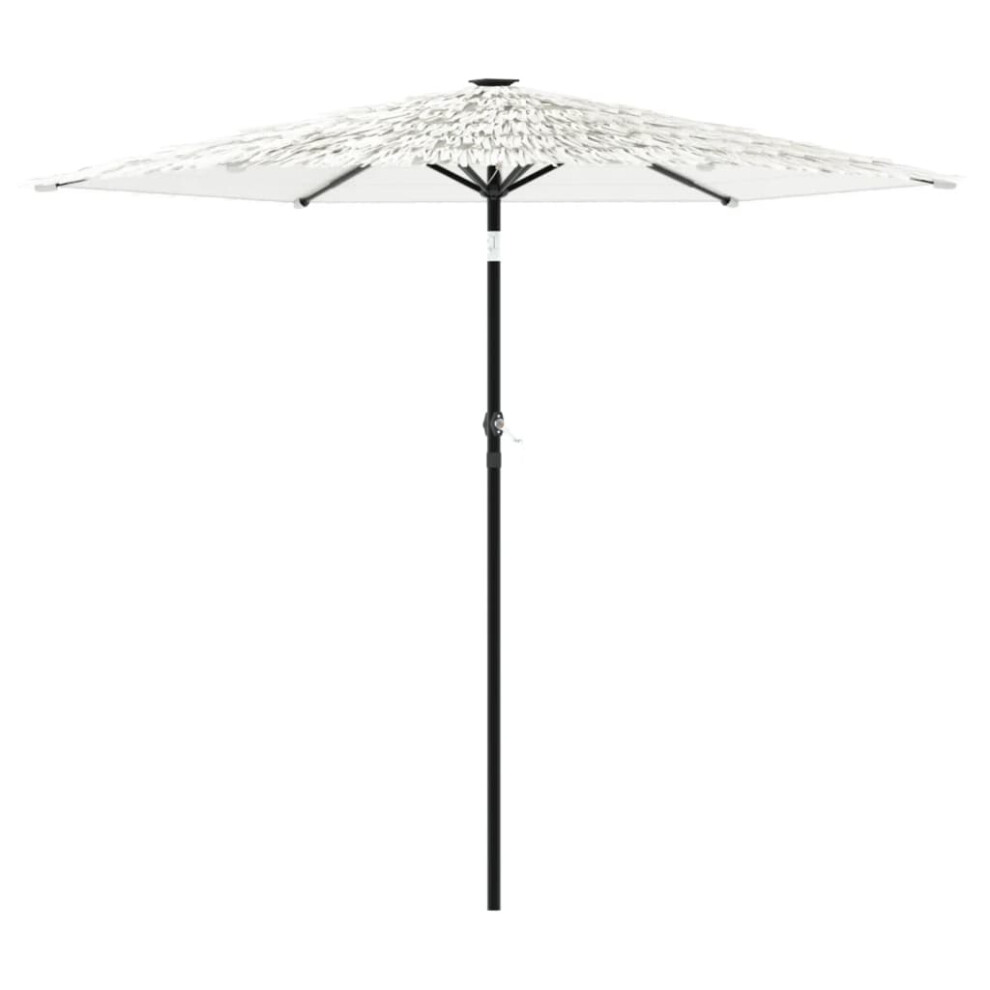 (white, 223 x 223 x 213 cm) vidaXL Garden Parasol with Steel Pole Outdoor Umbrella Balcony Sun Parasol