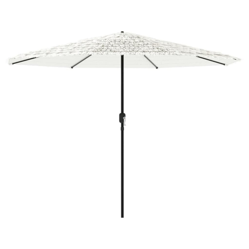 Vidaxl (White, 388 X 388 X 248 Cm) Garden Parasol With Steel Pole Outdoor Umbrella Balcony Sun Parasol
