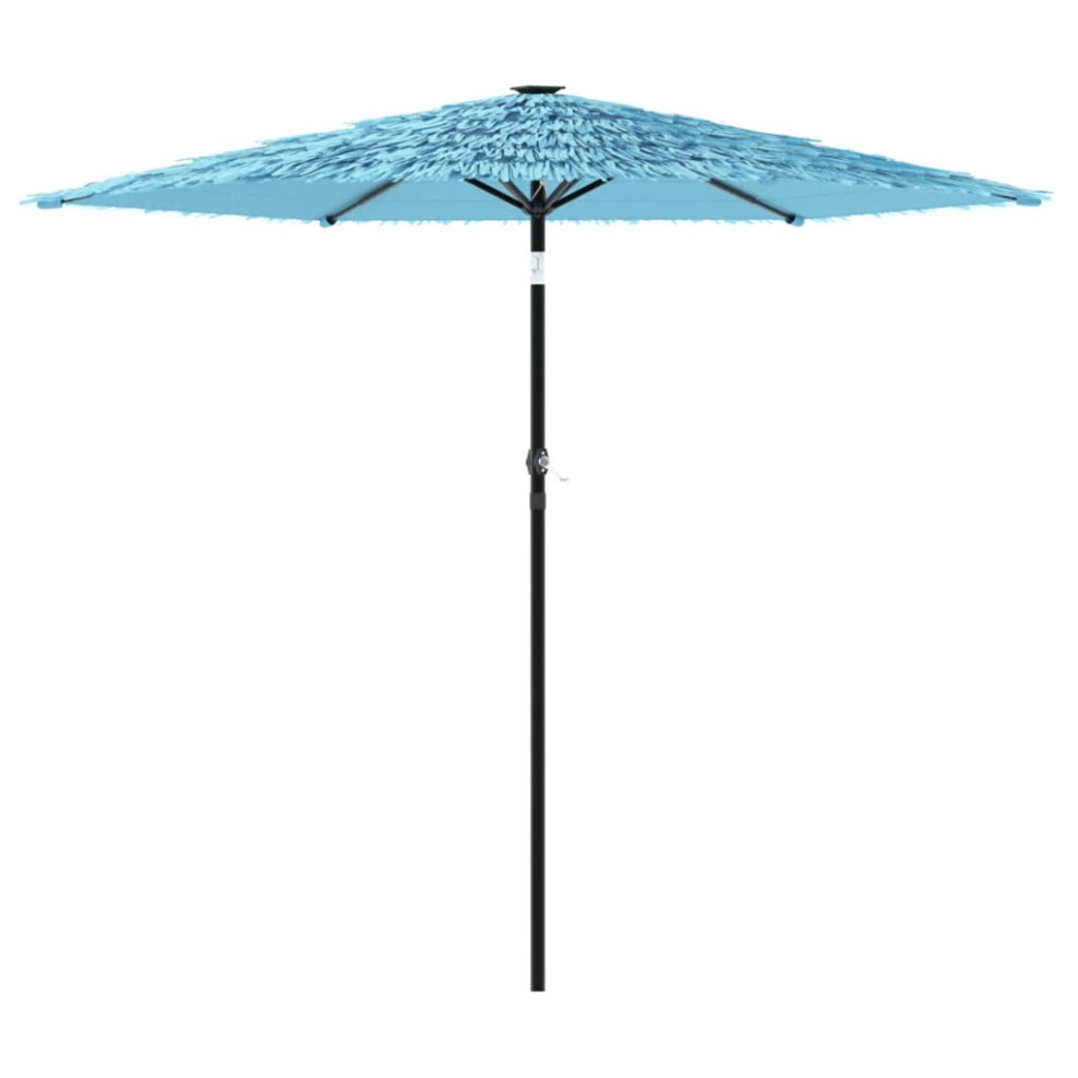 Vidaxl (Blue, 223 X 223 X 213 Cm) Garden Parasol With Steel Pole Outdoor Umbrella Balcony Sun Parasol
