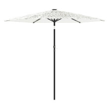 vidaXL Sonnenschirm mit Stahlmast Weiß 268x268x226 cm