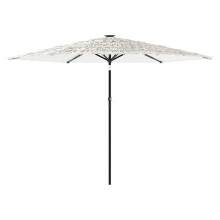 (white, 288 x 288 x 225 cm) vidaXL Garden Parasol with Steel Pole Outdoor Umbrella Balcony Sun Parasol