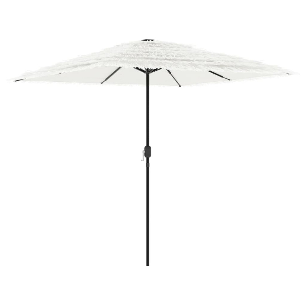 Vidaxl (White, 248 X 248 X 248 Cm) Garden Parasol With Steel Pole Outdoor Umbrella Balcony Sun Parasol
