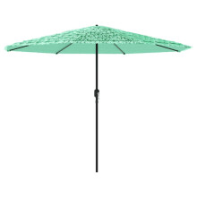 (green, 324 x 324 x 247 cm) vidaXL Garden Parasol with Steel Pole Outdoor Umbrella Balcony Sun Parasol