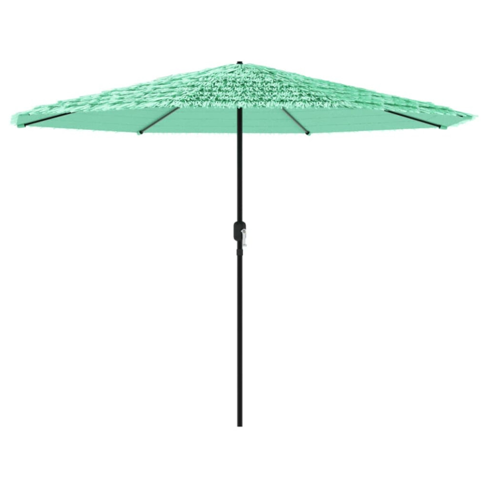 vidaXL Garden Parasol - Straw Top - 3.2m - Green - Image 2