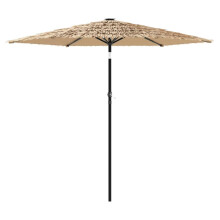 (brown, 268 x 268 x 226 cm) vidaXL Garden Parasol with Steel Pole Outdoor Umbrella Balcony Sun Parasol