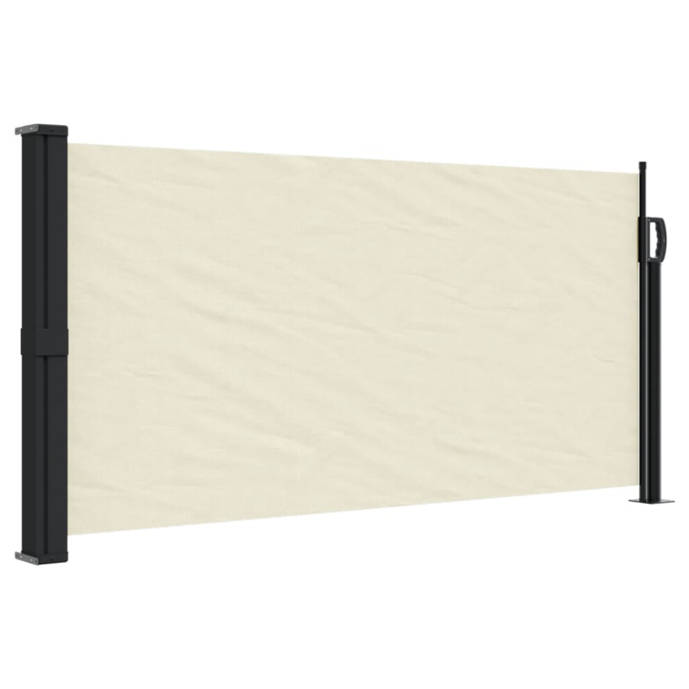 Vidaxl (Cream, 100 X 300 Cm) Retractable Side Awning Outdoor Privacy Screen Balcony Sunshade Shelter