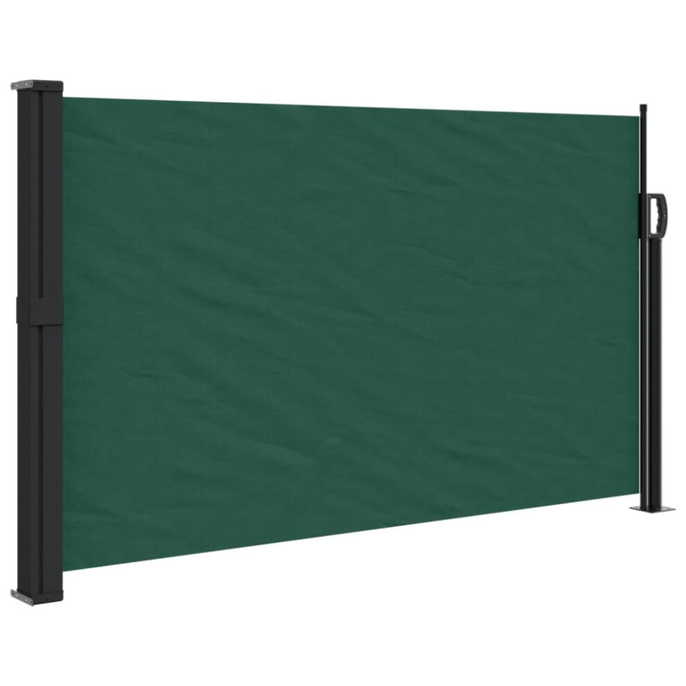 Vidaxl (Dark Green, 120 X 300 Cm) Retractable Side Awning Outdoor Privacy Screen Balcony Sunshade Shelter