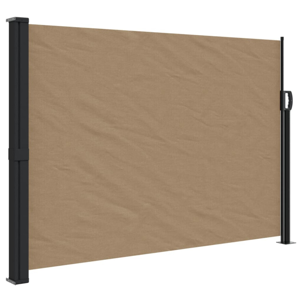 Vidaxl (Taupe, 140 X 300 Cm) Retractable Side Awning Outdoor Privacy Screen Balcony Sunshade Shelter