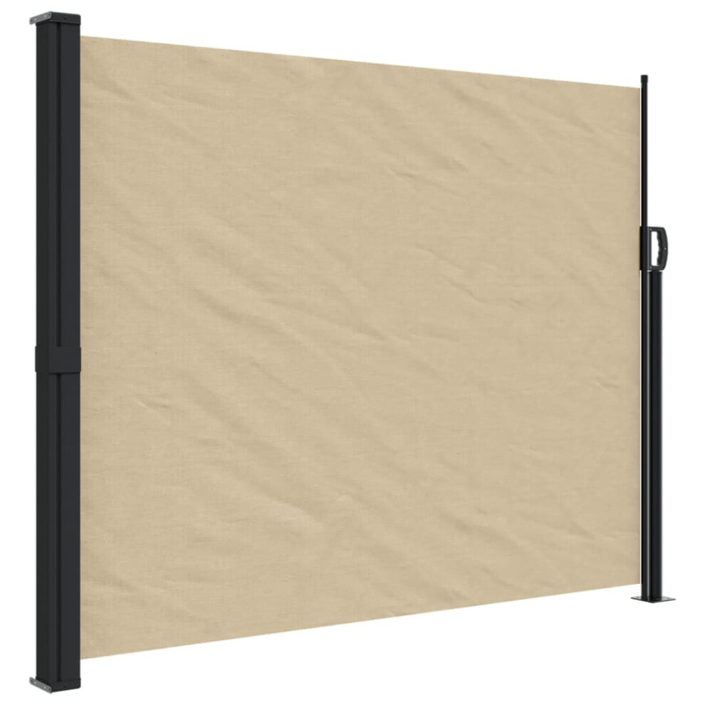 (beige, 160 x 300 cm) vidaXL Retractable Side Awning Outdoor Privacy Screen Balcony Sunshade Shelter