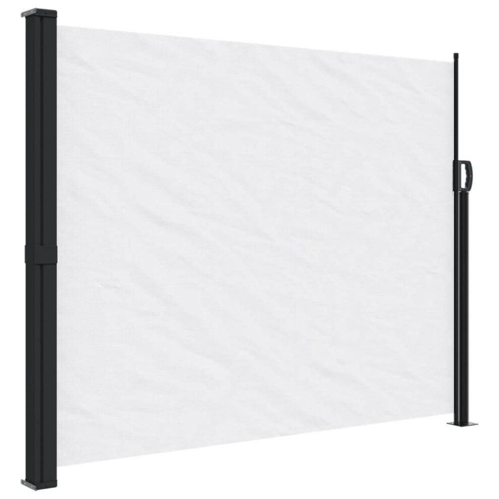 Vidaxl (White, 170 X 300 Cm) Retractable Side Awning Outdoor Privacy Screen Balcony Sunshade Shelter