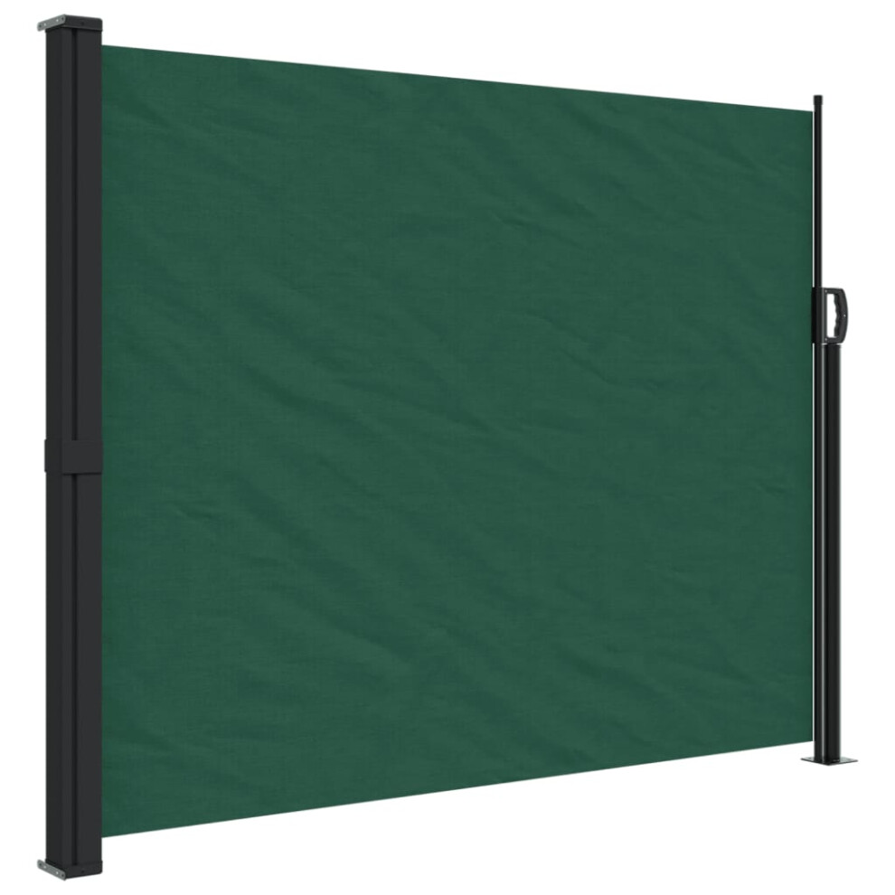Vidaxl (Dark Green, 170 X 300 Cm) Retractable Side Awning Outdoor Privacy Screen Balcony Sunshade Shelter