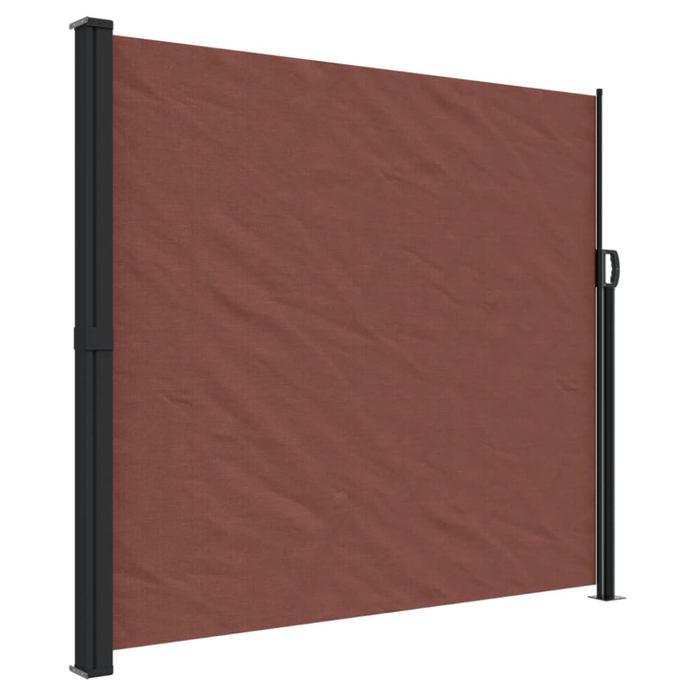 Vidaxl (Brown, 180 X 300 Cm) Retractable Side Awning Outdoor Privacy Screen Balcony Sunshade Shelter