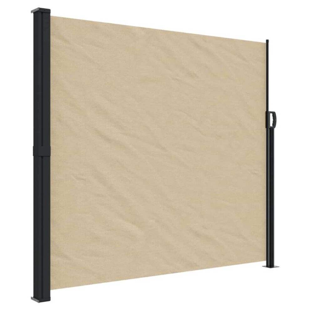 Vidaxl (Beige, 180 X 300 Cm) Retractable Side Awning Outdoor Privacy Screen Balcony Sunshade Shelter