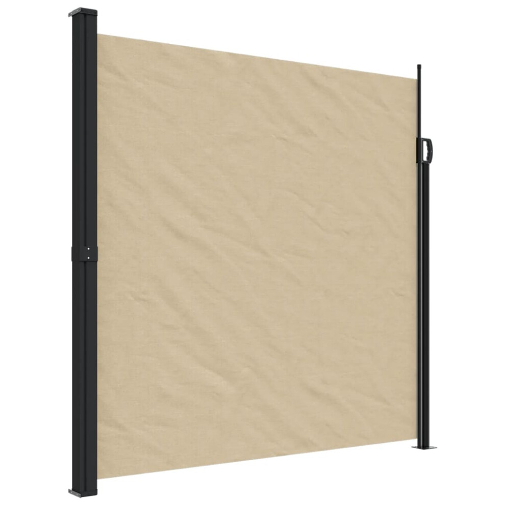 Vidaxl (Beige, 200 X 300 Cm) Retractable Side Awning Outdoor Privacy Screen Balcony Sunshade Shelter