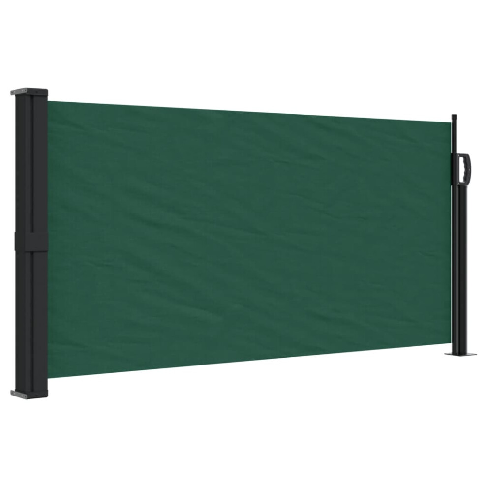 (dark green, 100 X 500 cm) vidaXL Retractable Side Awning Outdoor Privacy Screen Balcony Sunshade Shelter