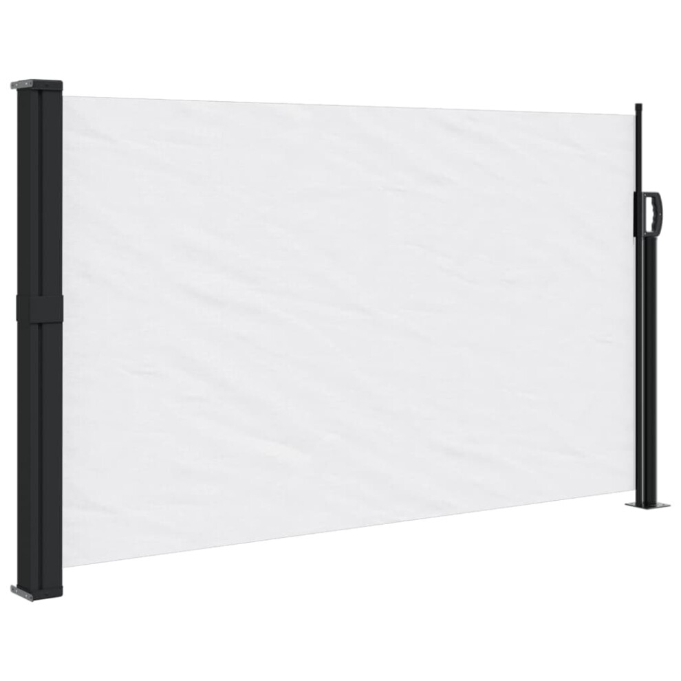 Vidaxl (White, 120 X 500 Cm) Retractable Side Awning Outdoor Privacy Screen Balcony Sunshade Shelter