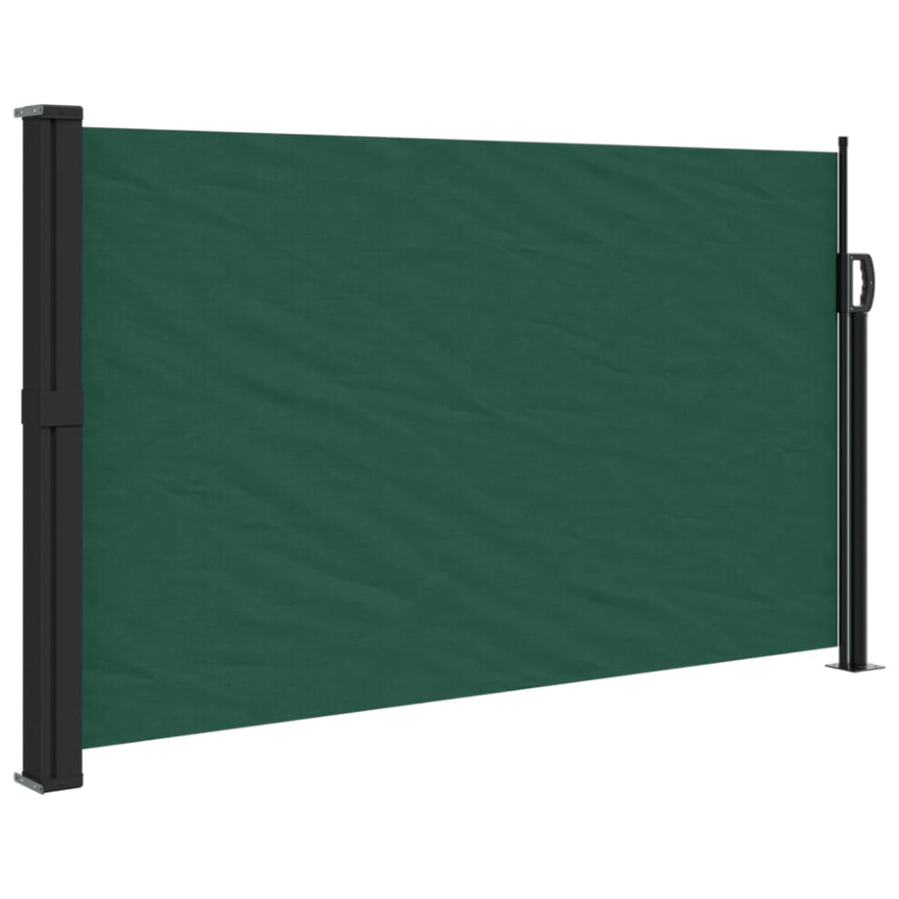 Vidaxl (Dark Green, 120 X 600 Cm) Retractable Side Awning Outdoor Privacy Screen Balcony Sunshade Shelter