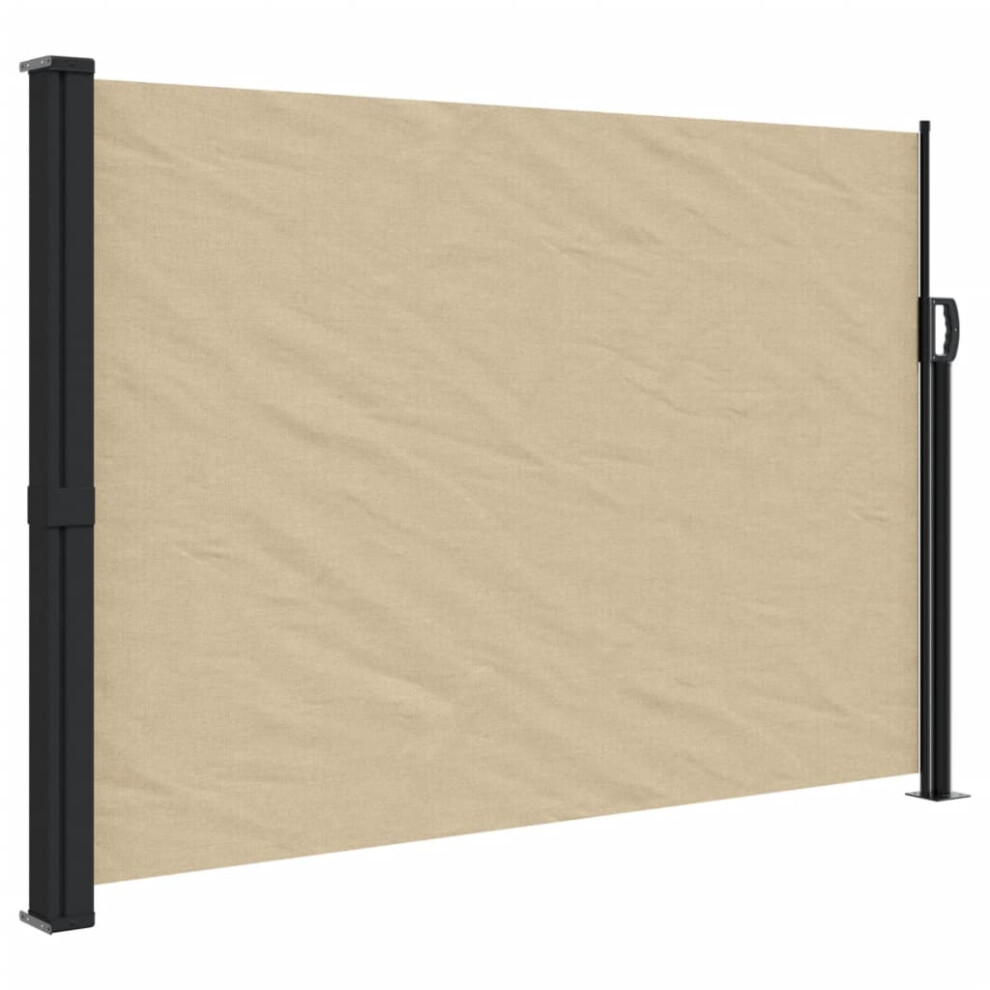 Vidaxl (Beige, 140 X 600 Cm) Retractable Side Awning Outdoor Privacy Screen Balcony Sunshade Shelter