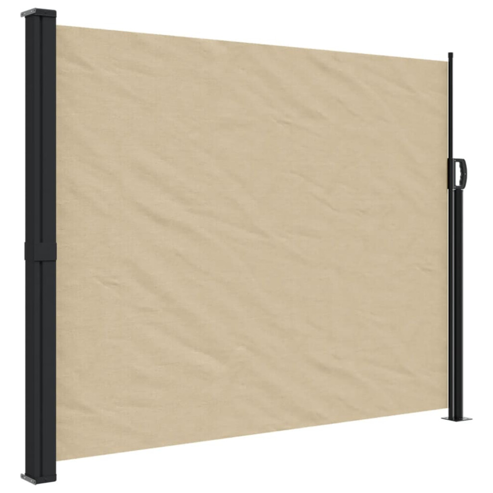 (beige, 160 x 600 cm) vidaXL Retractable Side Awning Outdoor Privacy Screen Balcony Sunshade Shelter