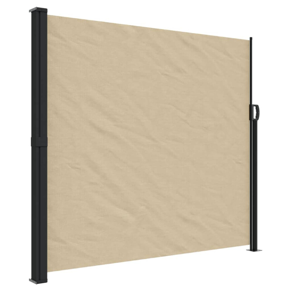 (beige, 180 x 600 cm) vidaXL Retractable Side Awning Outdoor Privacy Screen Balcony Sunshade Shelter