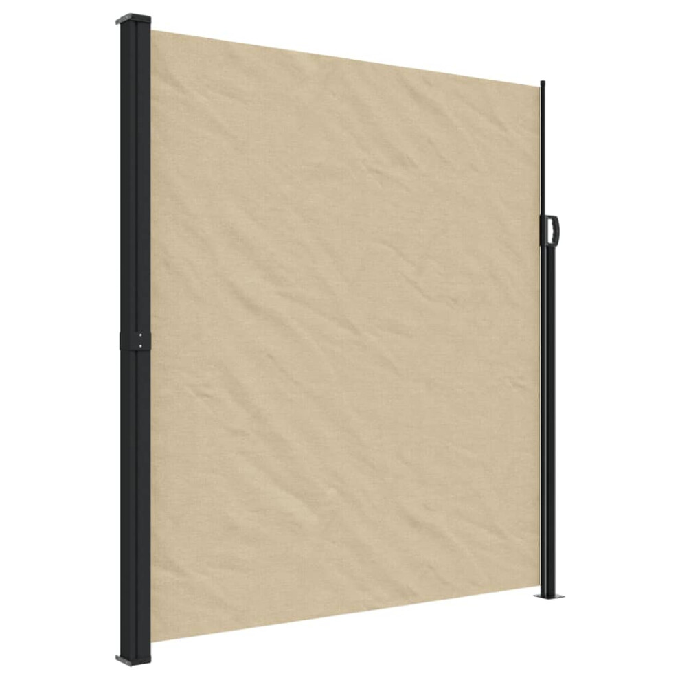 Vidaxl (Beige, 220 X 600 Cm) Retractable Side Awning Outdoor Privacy Screen Balcony Sunshade Shelter