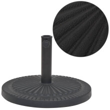 vidaXL Parasol Base Resin Round Black 14kg Outdoor Patio Umbrella Holder Stand