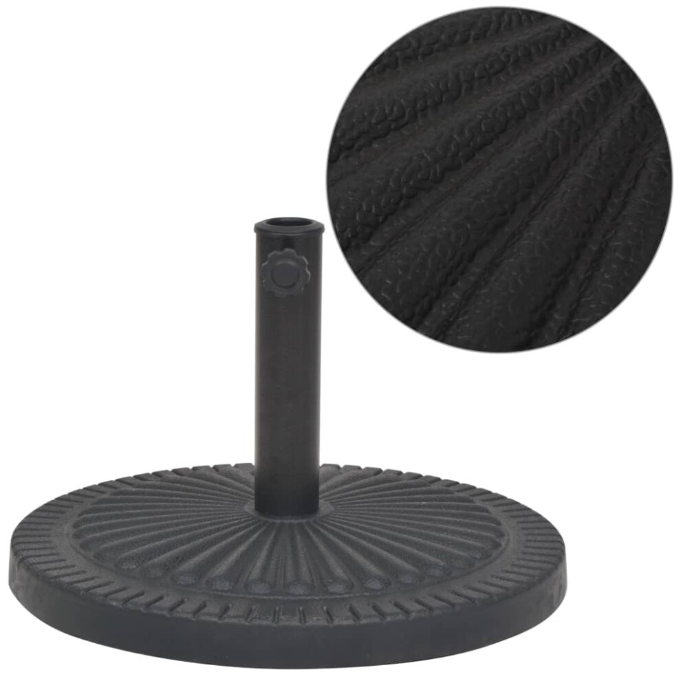 vidaXL Parasol Base Resin Round Black 14kg Outdoor Patio Umbrella Holder Stand
