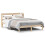 VidaXL vidaXL Bed Frame with Headboard Bed Base 150x200 cm King Size Solid Wood Pine 1